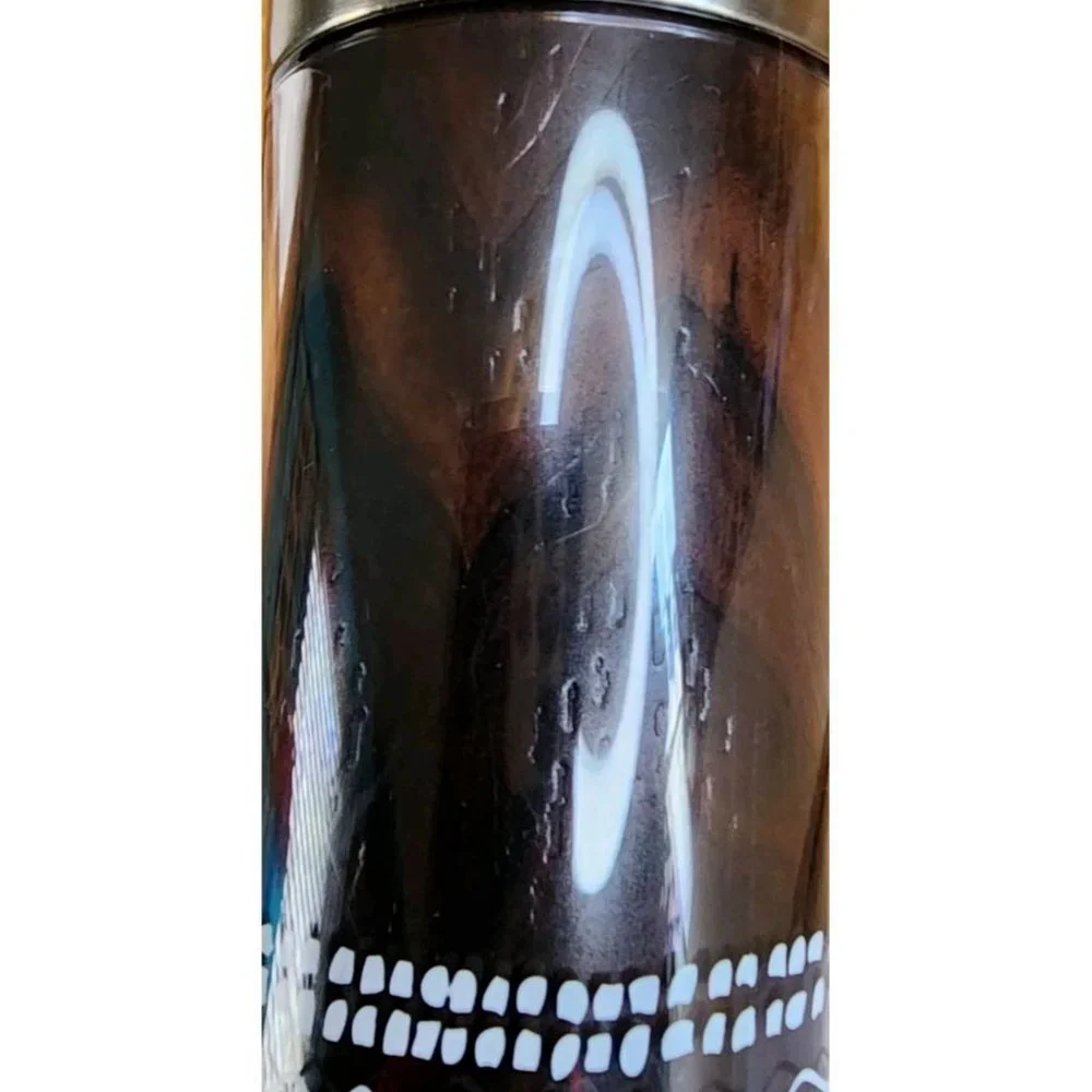 Starbucks Coffee Wood Green Tumbler 12oz Tin Flip Lid Nature Travel Mug 2009